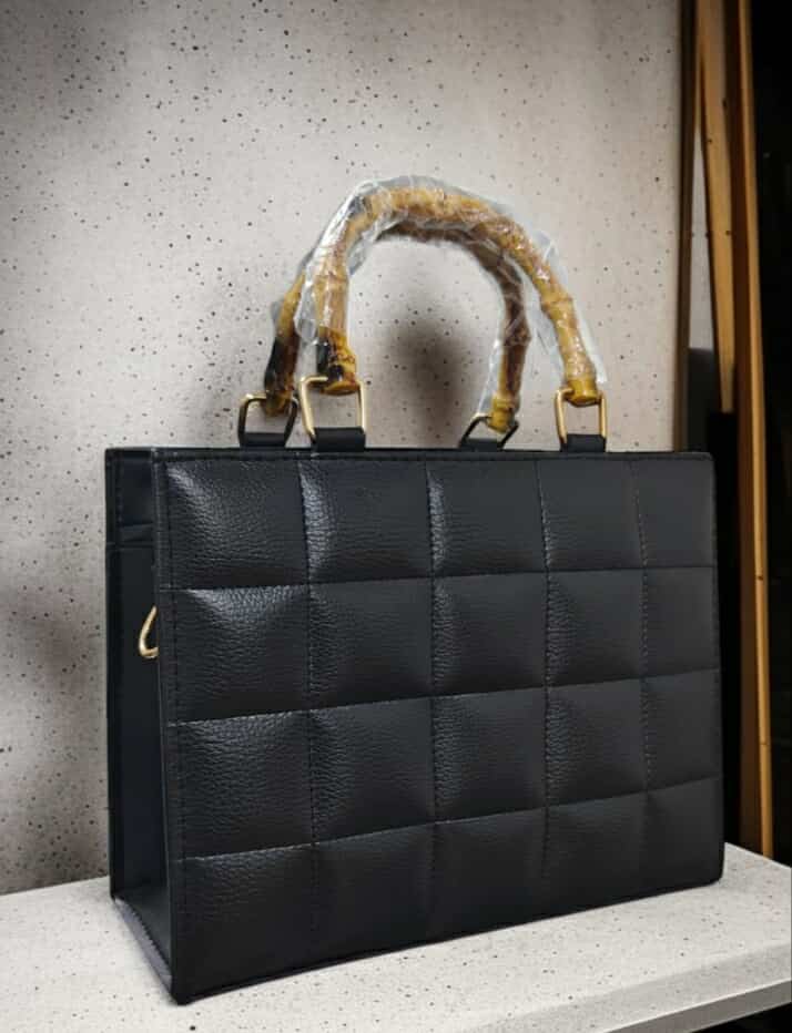 Ivory Luxe Quilted Tote
