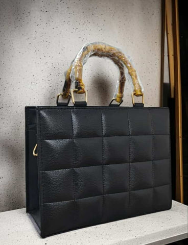 Ivory Luxe Quilted Tote