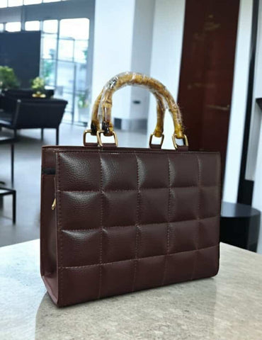 Ivory Luxe Quilted Tote